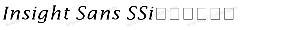 Insight Sans SSi字体转换